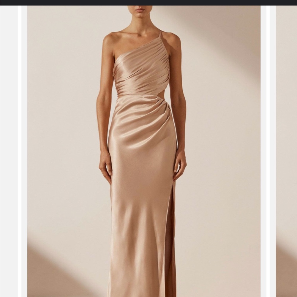 Shona Joy La Lune Asymmetrical Gathered Dress